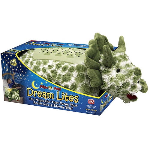 As Seen on TV Pillow Pet Dream Lites, Green Triceratops