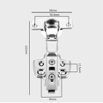 thumbnail image 1 of Bisagra estándar superior empotrada con amortiguador incorporado Mecanismo de cierre automático para gabinetes de puerta de cocina, plata, dos piezas ShuxiuWang 8390612201752, 1 of 1