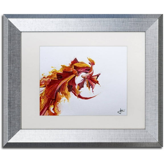 Trademark Fine Art 'Ignite' Canvas Art by Marc Allante, White Matte, Silver Frame