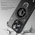 thumbnail image 3 of Magnetic for iPhone 13 Pro Max Case, [Compatible with Magsafe] [Military Drop Protection] [Built in Kickstand] Slim Shockproof luxury Plating Stand Case for iPhone 13 Pro Max 6.7'', Black, 3 of 18