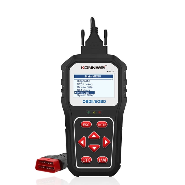 Nueva herramienta de escáner OBDII Universal para coche KONNWEI KW818, código automático