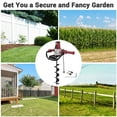 thumbnail image 4 of Yescom Electric Auger Post Hole Digger with 6" and 8" Earth Auger Drill Bit for Planting 1500W 2HP Powerhead Garden Fence Digging Tools, 4 of 11