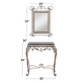 thumbnail image 3 of DecMode 23" x 32" Bronze Metal Leaf Console Table with Mirror with Scrolled Legs, 2-Pieces, 3 of 9