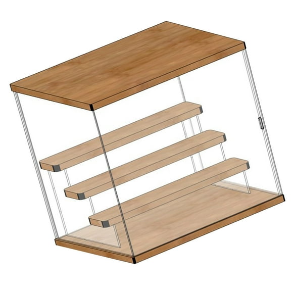 Blind Box Showcase, Acrylic Display Case Stand with Multi Layer Storage Space Dustproof Transparent Collection Rack for Small Dolls Action Figures