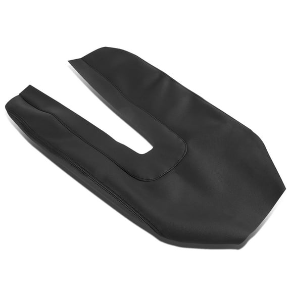DNA Motoring GECS-010 For 2014 to 2019 Toyota Tundra Stitched Synthetic Vinyl Black Leather Center Console Armrest Cover 15 16 17 18