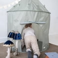 thumbnail image 3 of 3 Sprouts Kids Play Tent Playhouse Castle with Recycled Fabric for Indoor and Outdoor Games in Green, 3 of 10