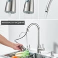 thumbnail image 3 of Fregadero De Cocina, Fregadero De Barra Acero Inoxidable 55 * 45 * 21cm, Fregaderos De Cocina Sobreponer con Dispensador de Jabón para Baño, Cocina, Bar, 3 of 8