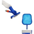 thumbnail image 1 of Portable Pool Vacuum Jets Underwater Vacuum Cleaner Brush Cleaning Net Heavy Duty Leaf Rake Cleaning Tool for Pond Fish Tank SPA, 1 of 8
