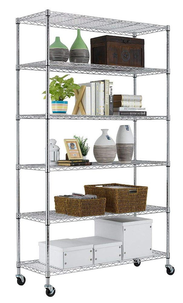 NSF All Sizes New Commercial Chrome Shelving Basket for Wired Shelving 