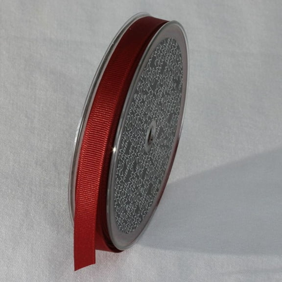 The Ribbon People Red Striped Woven Edge Grosgrain Ribbon 0.3" x 22 Yards