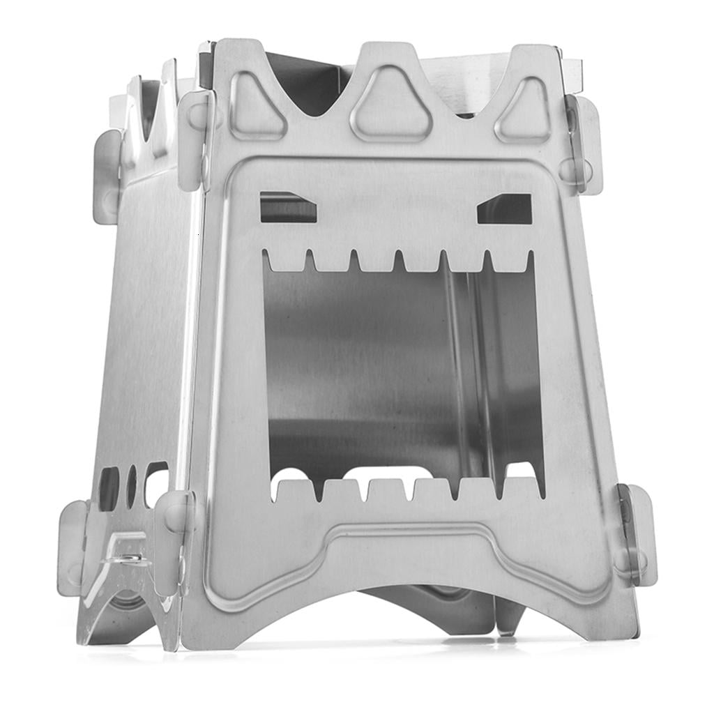 SDFGTstore Assembled Oven Camping Barbecue Stoves Square Portable Mini Stove Hot Plate Furnace Travel Cooking Stove Home Kitchen