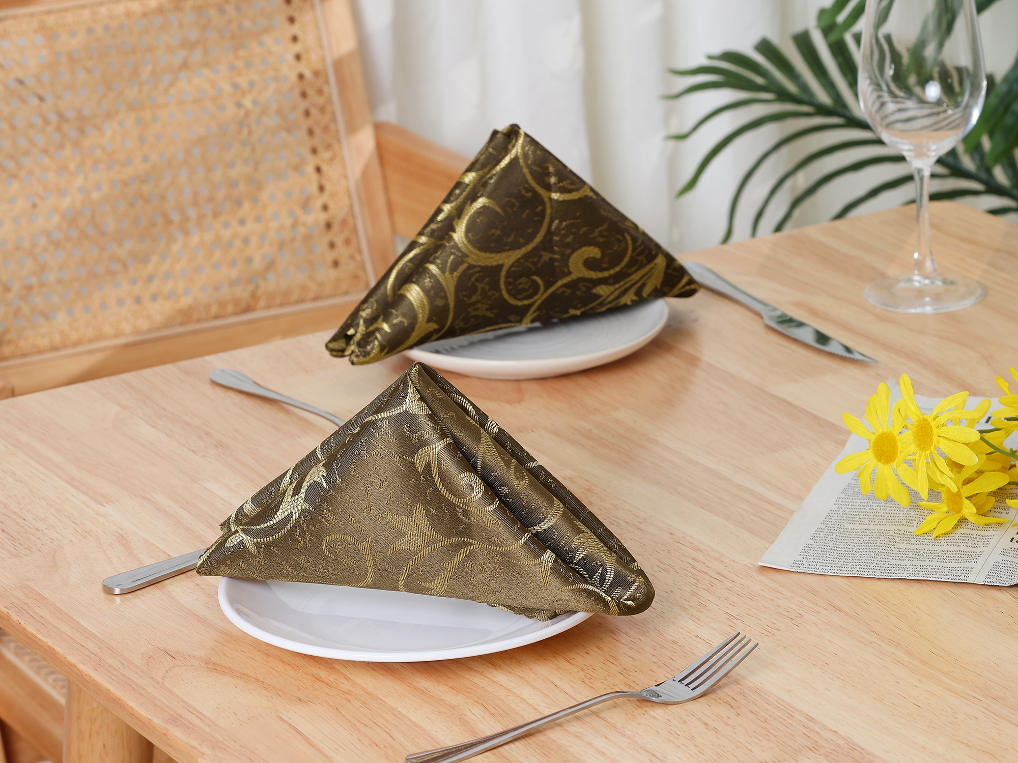 Unique Bargains 6 Pack Cocktail Napkins Great Napkins for Dinner Wedding Restaurant Party Coffee