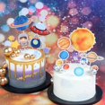 thumbnail image 5 of SPECOOL 16 Pieces Astronaut Space Cake Toppers Outer Space Astronaut Planet Rocket and Stars Kids Space Theme Decorations for Birthday Party Supplies Baby Shower Cake Decorations, 5 of 12