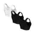 thumbnail image 1 of Fadeal Sports Bras for Women forme Science Bra Posture Correcting Women's Front Closure Posture Wireless Back Support Full Coverage Sports Bra of 2 High Impact Sports Bra Black5 4XL, 1 of 3