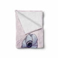 thumbnail image 2 of Anemone Flower Soft Flannel Fleece Throw Blanket, Retro Grunge Display with Graphic Anemone Field Buds Leaves, Cozy Plush for Indoor and Outdoor Use, 70" x 90", Baby Blue Pale Pink, by Ambesonne, 2 of 6