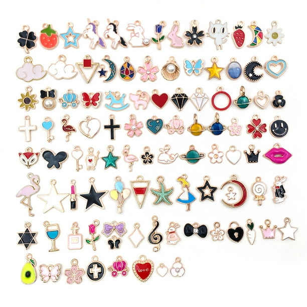 Joyas hechas de joyas, collares, pendientes, pulseras, 100 accesorios de bricolaje