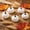 White, variant on 5Pcs Mini Artificial Pumpkins Ornaments Set Foam Plastic Small White Orange Pumpkins Fall Halloween Thanksgiving Table Decor Centerpiece Home Seasonal Decoration