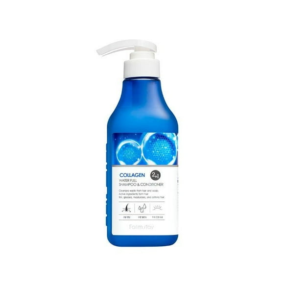 Farmstay Collagen Water Full Shampoo & Conditioner (530ml)