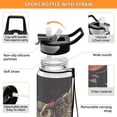 thumbnail image 4 of Qxltty Owl Holding Skull Pattern Water Bottle 32 oz with Straw BPA Free Reusable Fitness Sport Bottle Perfect for Travel School Outdoors and Gym, 4 of 7