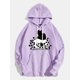 thumbnail image 3 of Sudadera con capucha de forro polar de manga larga con estampado gráfico de calavera creativa de dibujos animados para hombre, 3 of 4