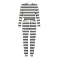 thumbnail image 4 of Girls Casual Striped Cute 2 Piece Outfits Long Sleeve Crewneck Pullover Tops Drawstring Pants Loungewear Sets New Tops and Pants Set Gray 5-6 Years, 4 of 5