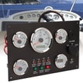 thumbnail image 1 of Engine Dash Instrument Panel, Engine Speed Oil Level Pressure Water Temp Voltage Display with Red Backlights, for RVs Boats, 1 of 7