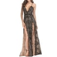 thumbnail image 4 of SWSMCLT Women's High Slit Maxi Dress Deep Homecoming Hoco Long Evening Gown Floral Slit Wedding Sexy V Neck Backless Sequin Cocktail Bridesmaid Party Full-Length Black 6, 4 of 5