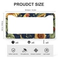 thumbnail image 3 of License Plate Cover Watercolor Chickens And Sunflowers Auto Car Accessories Tag 2 Pcs Set Western Farm Watercolor Sunflower And Rooster Pattern Aluminum License Plate Frame for Women, 3 of 6