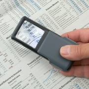 Carson MiniBrite Powerful 5x LED Compact Magnifier with Light & Protective Cover, Slide-Out Magnifying Glass