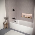 thumbnail image 4 of Streamline L-100-03-L-BL 60 in. x 30 in. Porcelain-Enameled Steel Alcove Bathtub in Glossy White, With External Left Drain in Matte Black, 4 of 11