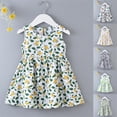 thumbnail image 4 of Vestido informal de verano para niñas, vestido sin mangas para niños pequeños, vestido veraniego de playa, ropa de vacaciones para niños de 1 a 7 años, 4 of 5