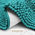 thumbnail image 4 of Clara Clark Chenille Super Absorbent Bath Mat - Extra Soft - Shower and Bath Room - Machine wash dry - Size Extra Large 44 x 26 - Teal, 4 of 8