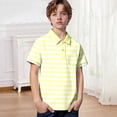 thumbnail image 4 of Glisme Boys Graphic Tees Boys Striped Long Sleeve Shirt Casual Crewneck Knit Top For Kids Soft Blend Tee With Comfort Fit Light Yellow Tee Size 9-10 Years, 4 of 4