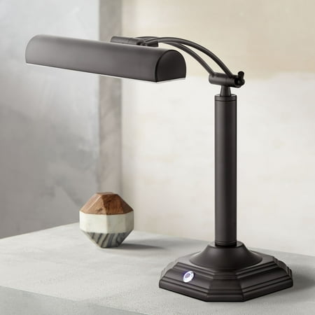 Lighting Piano Light 360 Lighting Traditional Piano Banker Desk Lamp LED Adjustable Black Bronze Metal Shade for Office Table ()