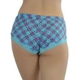 thumbnail image 2 of ToBeInStyle Women's Pack of 4 Boyshorts in Plaid Print Plaid Print, 2 of 2