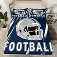 thumbnail image 2 of jejeloiu Football Game Gaming Twin Sheet Sets,American Rugby Helmet Bedding For Ball Lovers 3pcs, 2 of 7