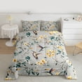 thumbnail image 2 of Castle Fairy Animal Hummingbird Full Size Comforter Sets,Chic Floral Flowers Bedding Sets, 2 of 8
