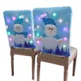 thumbnail image 1 of Juego de 2 fundas para sillas iluminadas de Navidad ZHAOCHENG muñeco de nieve, 1 of 5