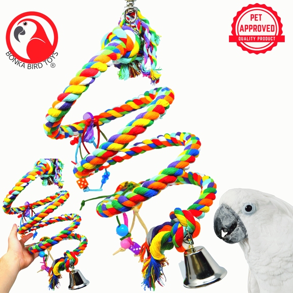 1961 Large Charm Rope Boing Coil Swing Bird Toy