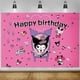 thumbnail image 5 of Telones de fondo para fotos de Sanrio Kuromi, personalizados, para baby shower, niñas, fiestas de primer cumpleaños, pancarta de Cinnamoroll, fondo para fotografía, 5 of 5
