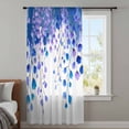 thumbnail image 4 of Spring Blue Wisteria Flowers Sheer Curtains 84 Inches Long, Rustic Floral Branches Light Filering Curtains, Breathable Simi Curtain Privacy Drapes for Living Room Bedroom Lightweight Window Treatment, 4 of 9