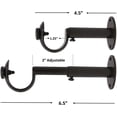thumbnail image 2 of Urbanest Adjustable Curtain Rod Bracket, 1 1/8"-1 1/4", Bronze, Set of 2, 2 of 5