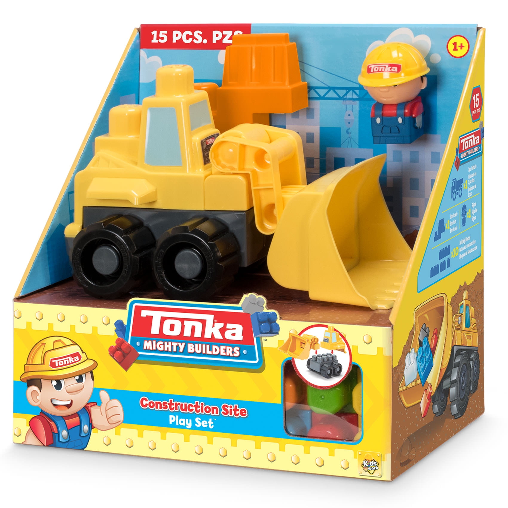 tonka mighty builders deluxe construction tire case set