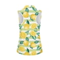 thumbnail image 3 of Uorisanigo Striped Lemon Women's Golf Top Size 2XL Soft Relaxed Hiking Running Workout Tops Zip Up Collar Sleeveless Daily Wear Athletic Tops for Women, 3 of 7