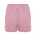 thumbnail image 5 of CAIVO Women Casual Summer Shorts High Waisted Elastic Waist Comfortable Stretch Solid Color Holiday Outdoor Leisure Work Bottoms, 5 of 6