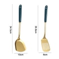 thumbnail image 2 of Juego de utensilios de cocina dorados de 2 piezas, juego de utensilios de cocina de acero inoxidable con aspecto vintage, fácil de limpiar, regalo perfecto., 2 of 5