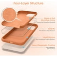 thumbnail image 3 of Liquid Silicone Case for iPhone 11 (6.1''), [Scratch-Resistant, Anti-Fingerprint, Shockproof] Protective Slim Fit Phone Case, 4-Layer Cover with Microfiber Lining, Silky-Soft Touch, Orange, 3 of 14