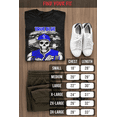 thumbnail image 5 of ShirtBANC Mens Los Angeles California Baseball Shirt, True Blue Skeleton Tee, 5 of 5