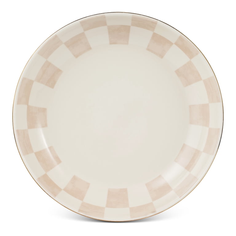 Ceramic Serve Bowl with Gold Rim, 54 Fl Oz photo 2