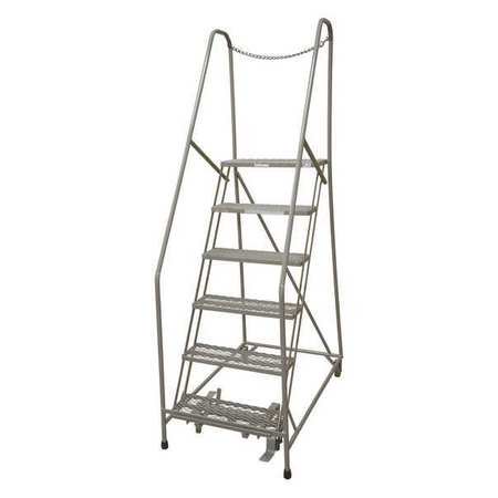 - COTTERMAN 1006R1824A1E10B4D3C1P6 Rolling Ladder,Steel,90In. H.,Gray G0638830